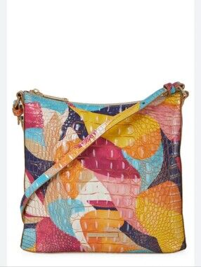 Brahmin Katie Crossbody In Colorful Summer Croc Pattern